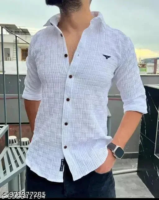 Full Sleeve Casual Shirt - White